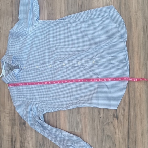 Uniqlo plaid cotton button down shirt slim fit size M - Picture 7 of 8